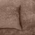 Archie Cross Stitch Velvet Coverlet Set - Wood