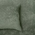 Archie Cross Stitch Velvet Coverlet Set - Military