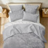 Archie Cross Stitch Velvet Coverlet Set - Silver Line