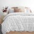 Grid Black Flannelette Duvet Cover Set by Bambury