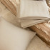 Milo Waffle Square Cushion by Bambury - Stone