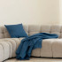 Milo Waffle Square Cushion by Bambury - Ocean