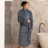 Channel Fleece Robe Steel by Bambury