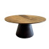 Mango Wood Cake Stand - Natural Top With Dark Base by Linen & More - 26.5X26.5X12.5cm