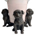 Set of 3 Pug Pot Holder Aged 9x6x12cm each by Linen & More
