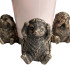Hedgehog Pot Holder Set Of 3 Gold by Linen & More - 10X6.5X9cm Each