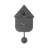 Modern Cuckoo Clock Metallic Dark Grey by Karlsson