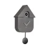 Modern Cuckoo Clock Metallic Dark Grey by Karlsson
