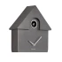 Modern Cuckoo Clock Metallic Dark Grey by Karlsson