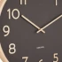 Pure Wood Grain Wall Clock Medium Black by Karlsson