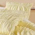 Close up of Layla Duvet Cover Set By Linen House - Lemon