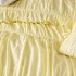 Close up of Layla Duvet Cover Set By Linen House - Lemon