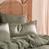 Nara Duvet Cover Set By Linen House - Moss