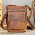 Poplar Brown Crazyhorse Leather Pouch by Nikau Design