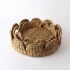 Set of 3 Natural Seagrass Round Scallop Trays by Le Forge