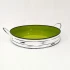 Round Tray White/Lime Enamel by Vanillaware