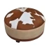 Caramel Ottoman Leather/Canvas/Hide by Backyard