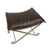Logan Folding Stool - Gold/Stitched Leather by Backyard