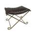 Logan Folding Stool - Gold/Stitched Leather by Backyard