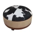 Black Ottoman Leather/Canvas/Hide by Backyard