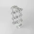 Clear Crystal Ball Vase by Le Forge
