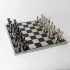 Steel/Black Nickel XL Chess Set by Le Forge - 45x14cm