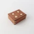 Natural Brass Inlay Single Card Box by Le Forge