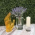 Clear Crystal Pillar Candlestick by Le Forge
