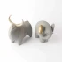 Grey/Gold Resin Elephant by Le Forge