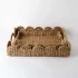 Set of 2 Natural Seagrass Rectangular Scallop Trays by Le Forge