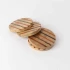 Set of 4 Natural Coaster Wood Inlay Style 3 by Le Forge