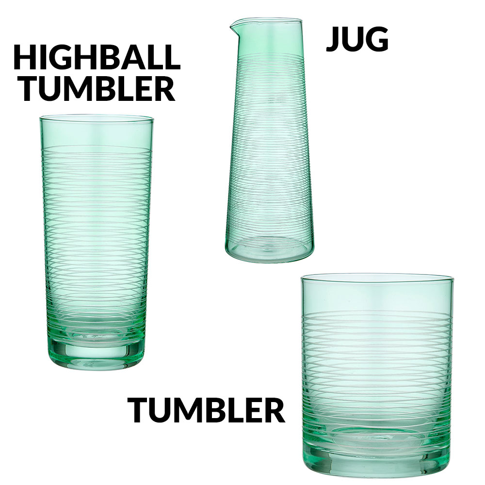 Linear Etched Glassware Collection by Ladelle queenb