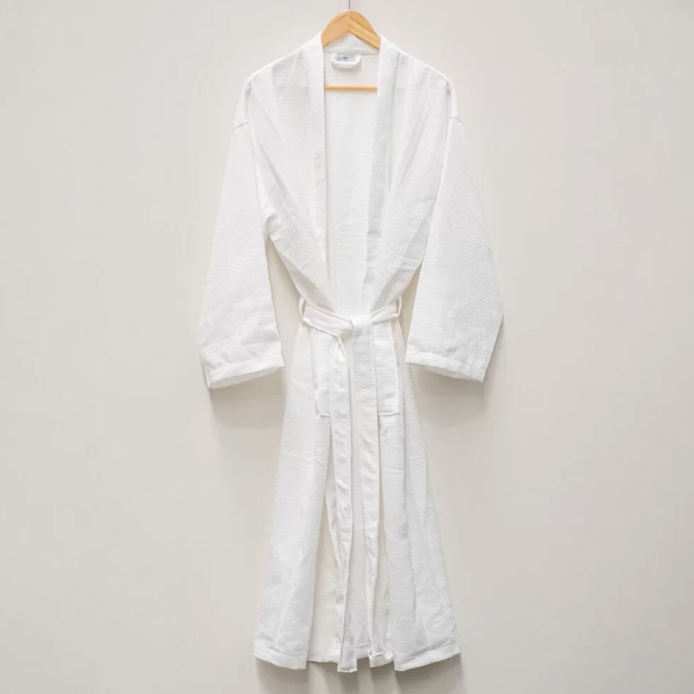 Waffle Weave Kimono Robe by Diamonds Commercial - queenb