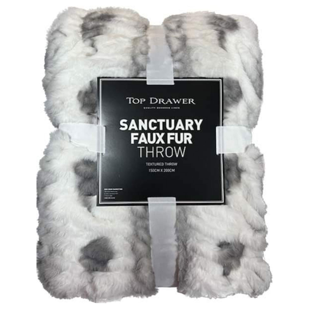 Shop Sanctuary Rouched Rabbit Faux Fur Throw by Top Drawer queenb