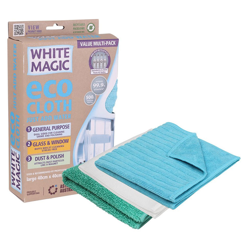 Eco Cloth Household Value Pack Cloth by White Magic | queenb.co.nz ...