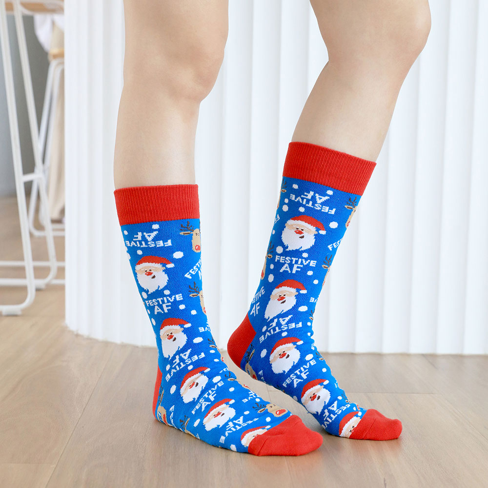 Christmas Festive AF Santa Socks by Splosh | queenb | Shop Online