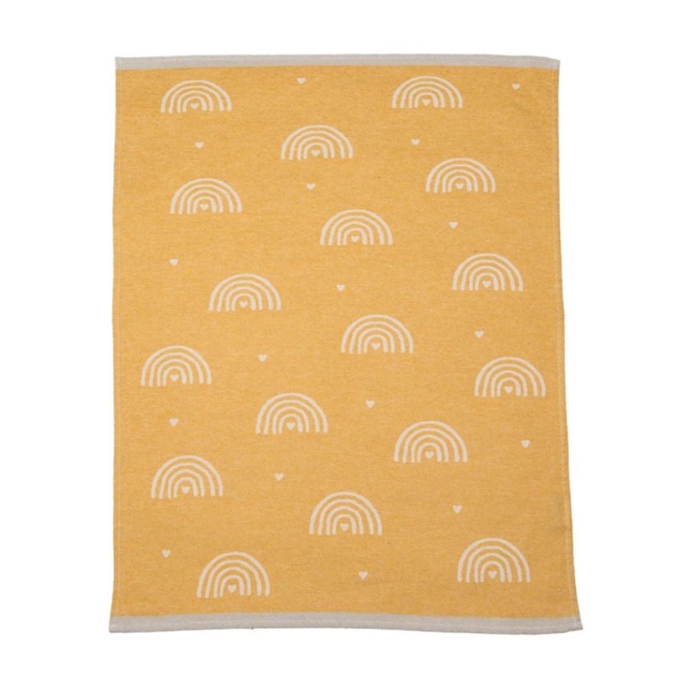 Shop Baby Blanket Rainbows Yellow by David Fussenegger Online queenb