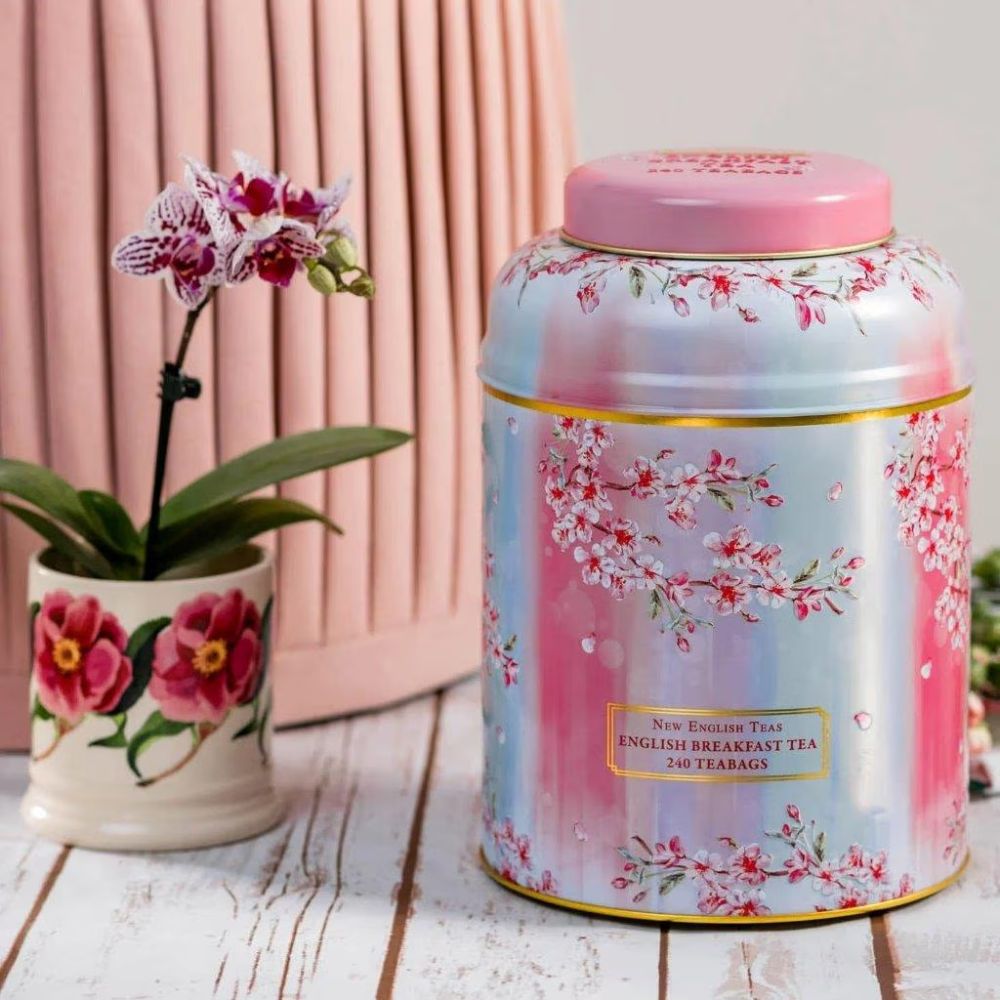 Cherry Blossom Tea Caddy 240 Eb Teabags By New English Teas Queenb cherry-blossom-tea-caddy-240-eb-teabags-by-new-english-teas-queenb