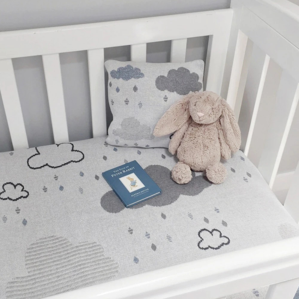 Purchase Clouds Baby Blanket Grey 80 x 100cm by Floressents | queenb.co.nz