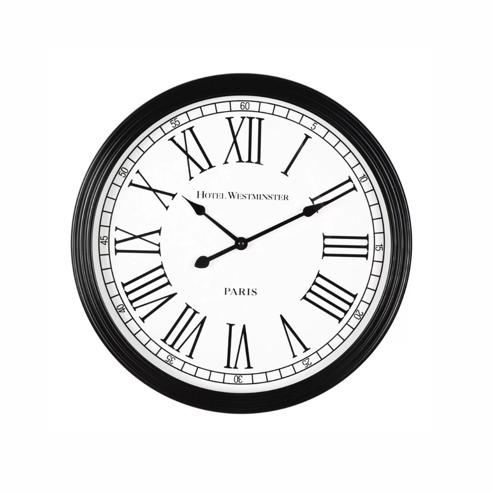 Buy Aslan Clock Black Frame by Linens and More | queenb