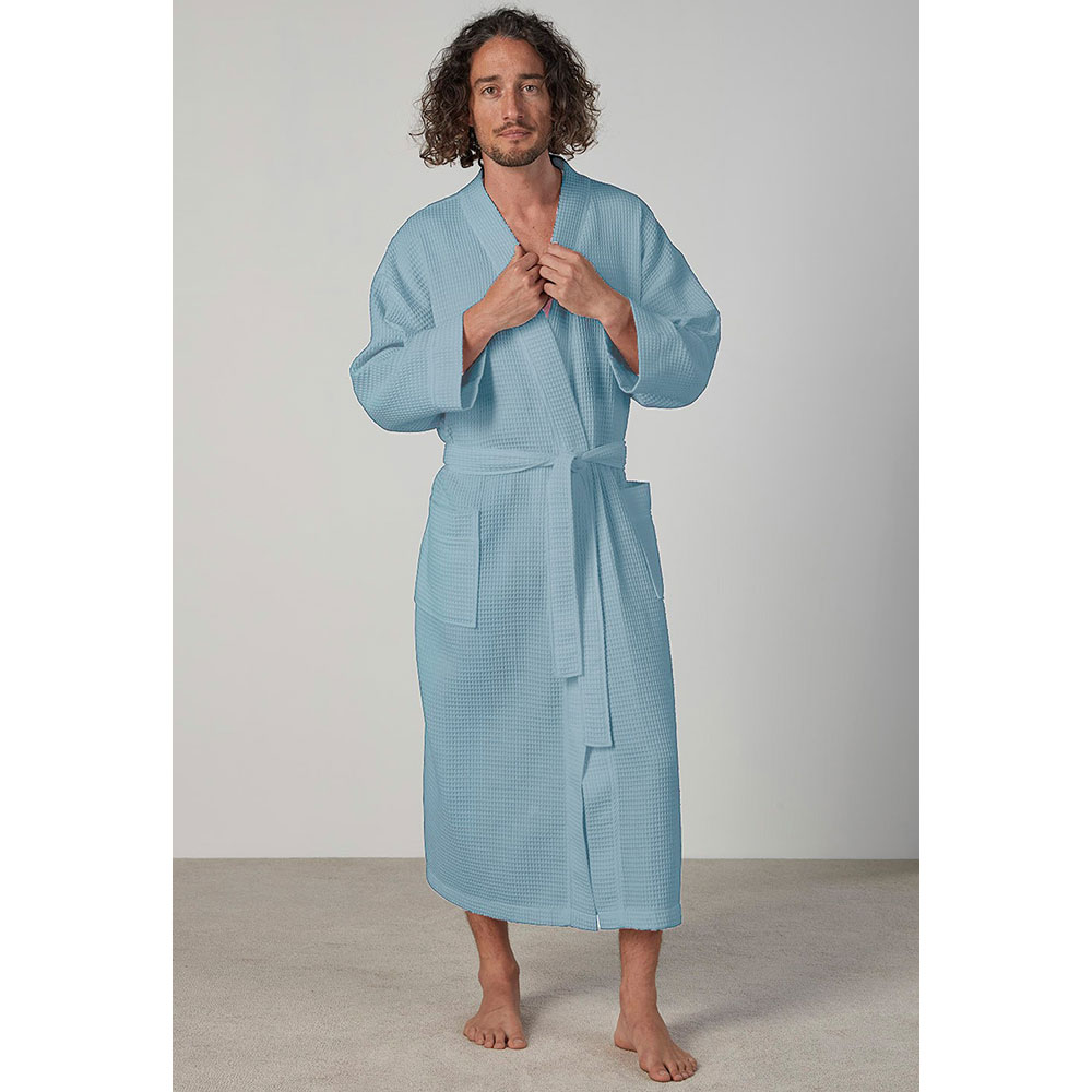 Shop Unisex 50/50 Waffle Kimono Robe by Baksana with Afterpay