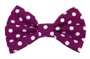 Bow Tie [Deep Purple Polka Dots]