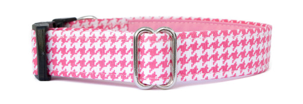 Clasp Collar [Pink Dog Tooth]