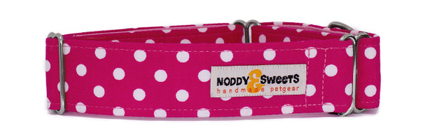 Martingale Collar [Polka Dots Pink]