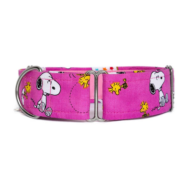 Martingale Collar [Snoopy & Woodstock pink]