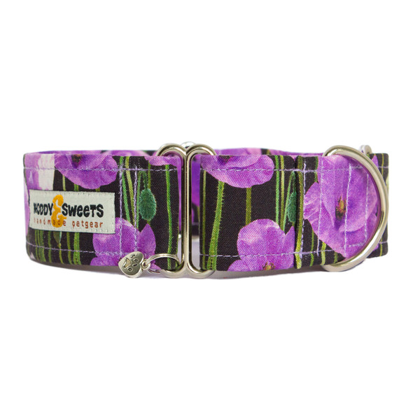 Martingale Collar [Purple Paper Poppy]