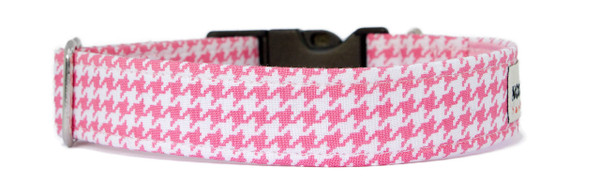 Clasp Collar [Pink Dog Tooth]