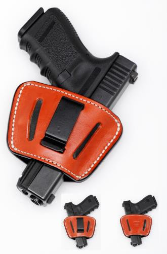 Premium Italian Leather Small Ambidextrous Pistol Holster (Brown)
