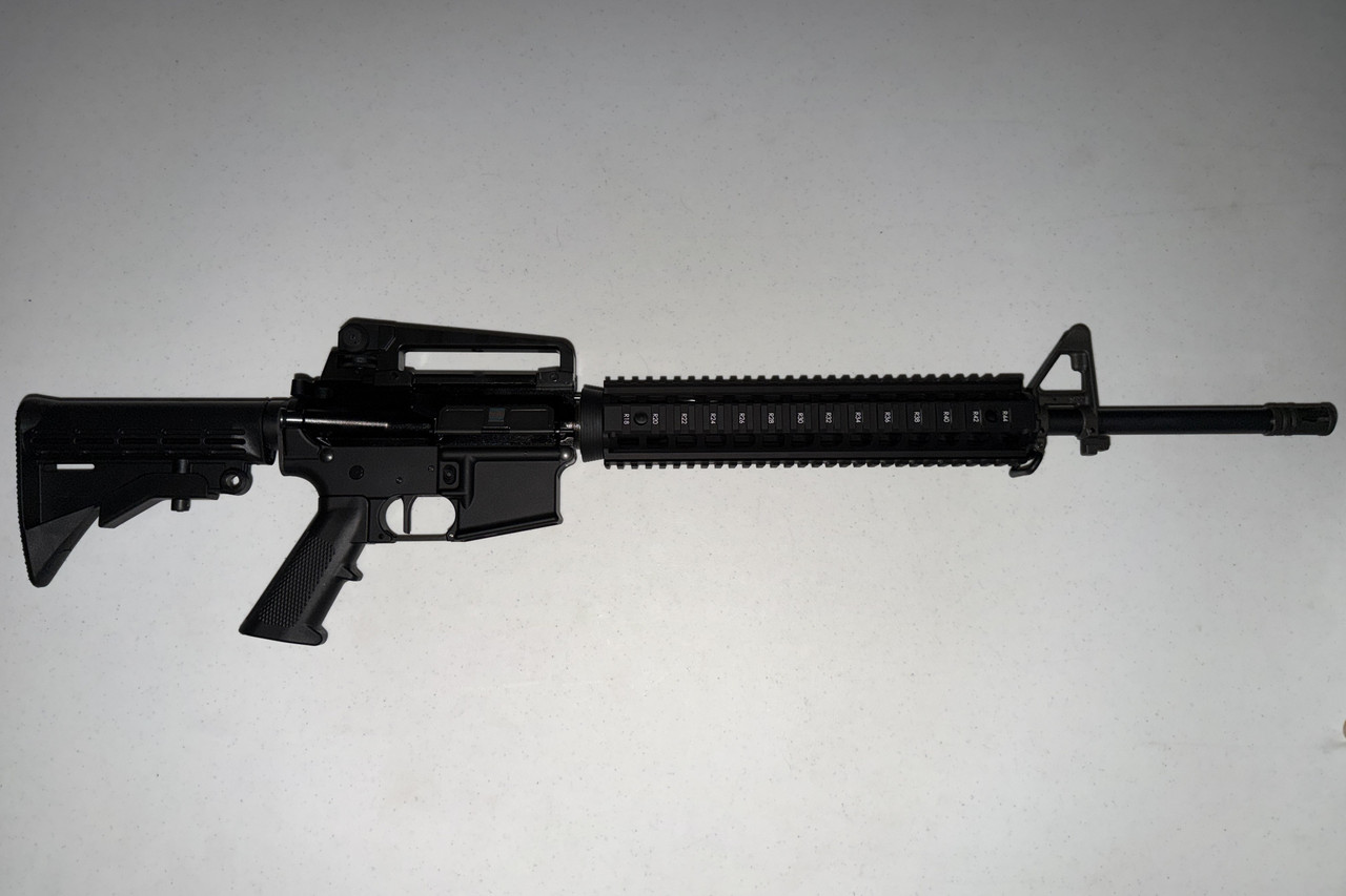 Davidson Defense DD-15 556/223 20" Threaded Barrel Picatinny Quad Rail Forend 4lb Shoe Trigger Bayonet Lug Attachment SBA3 Pistol Brace Black Color with 30rd Magazine (New)