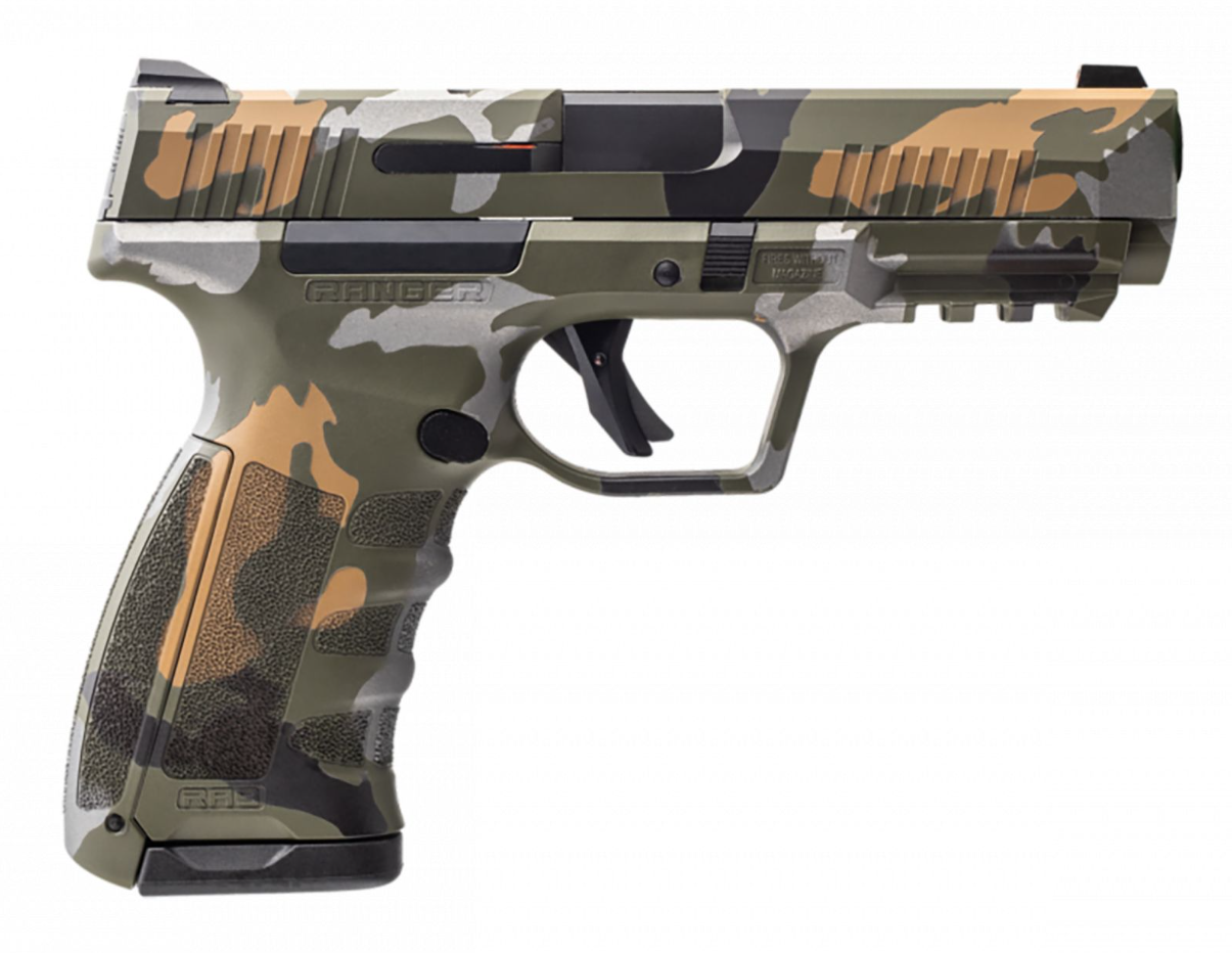 Ranger 9mm Camo 4.25" Barrel with 2 17rd Magazines FXD Cleaning Brushes Mag Loader and Extra Backstrap (New in Case)